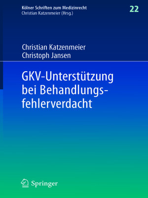 cover image of GKV-Unterstützung bei Behandlungsfehlerverdacht